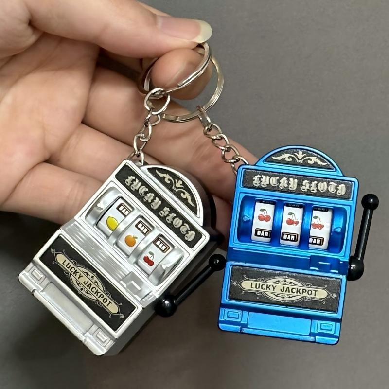 【F】Mini Slot Machine Key Chain - Arcade Game Jackpot 评论和价格